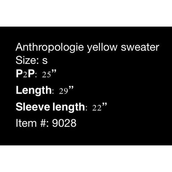 Anthropologie yellow oversized sweater- size s - Picture 8 of 8